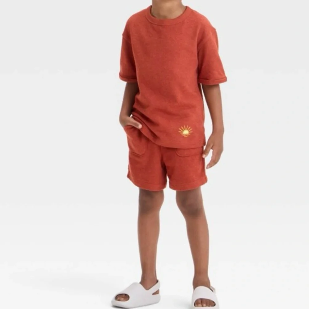 Toddler Boys' Short Sleeve‎ French Terry T-Shirt and Shorts Set - Cat & Jack